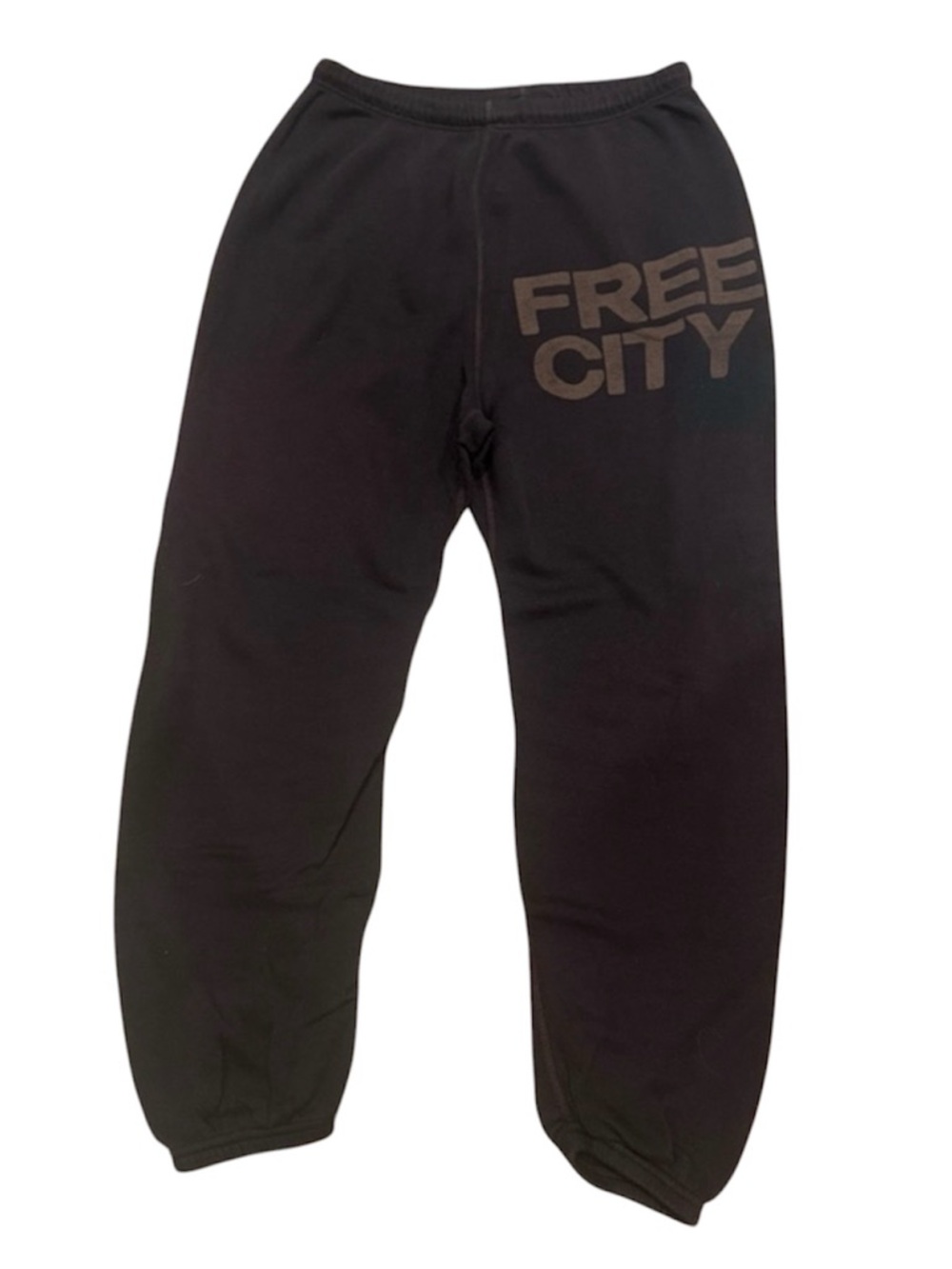 FreeCity Brown Sweatpants Joggers Size Medium Black Bird